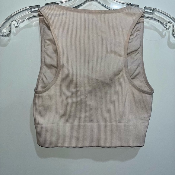 off white ribbed tank. size extra small - Picture 5 of 5